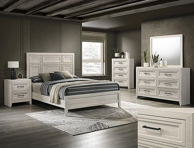 Crown Mark Lorraine 4pc Panel Bedroom Set