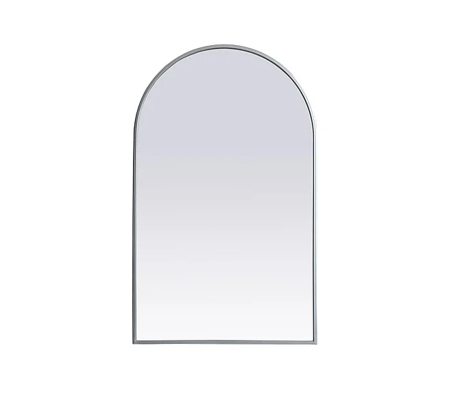 Elegant Metal Frame Arch Mirror 22X36 In. in Silver MR1A2236SIL