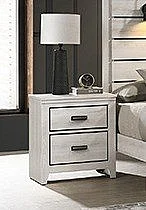 Crown Mark Carter Night Stand in White B6810-2