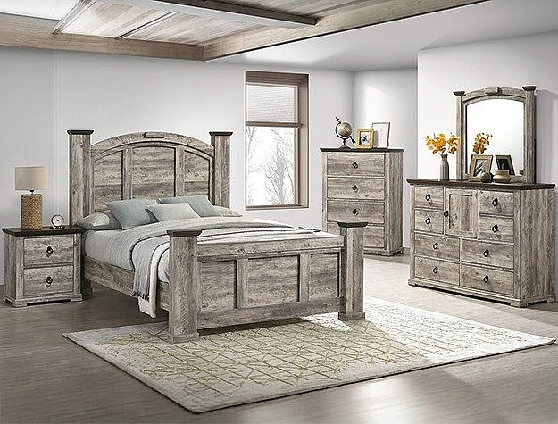 Crown Mark Ella-Mae 4pc Poster Bedroom Set