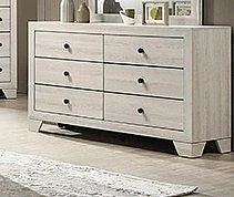 Crown Mark Atticus Dresser in White B6982-1