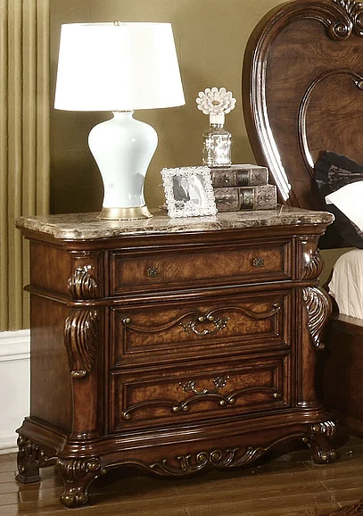 McFerran Home Furnishing B7189 Nightstand in Cherry Oak B7189-N