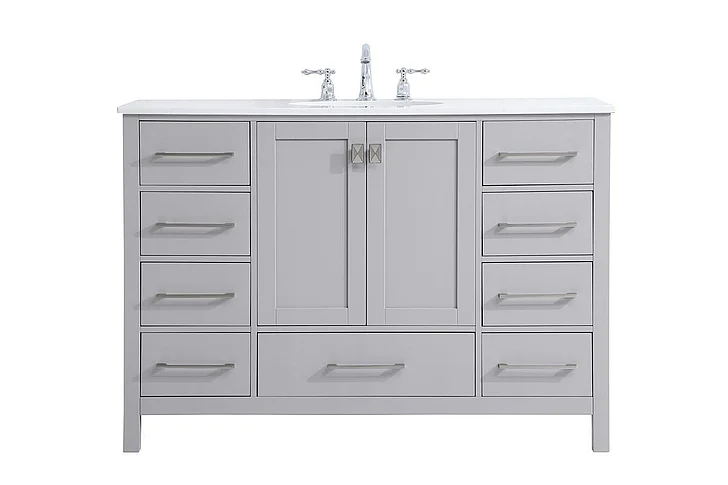 Elegant 48 In. Single Bathroom Vanity in Gray VF18848GR