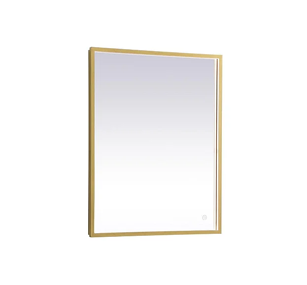 Elegant Pier 24X30 In. Led Mirror with Adjustable Color Temperature 3000K/4200K/6400K in Brass MRE62430BR