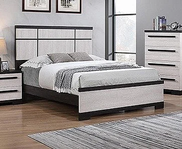 Crown Mark Remington Queen Panel Bed Black/White