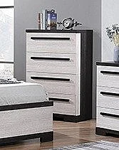 Crown Mark Remington Chest Black/White B8162-4