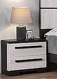 Crown Mark Remington Night Stand Black/White B8162-2