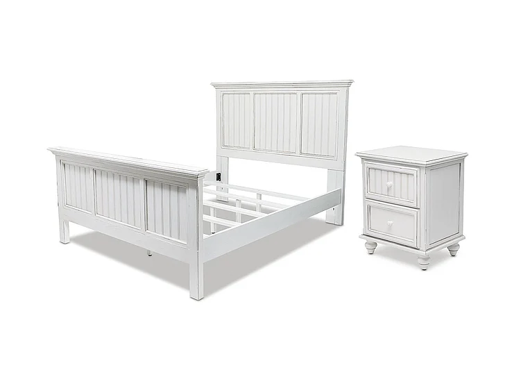 Sea Winds Monaco 2pc Bedroom Set in Blanc
