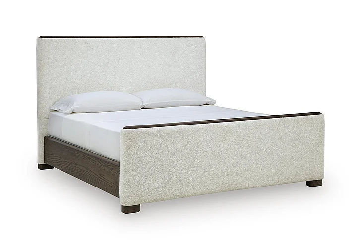 Brillynd King Upholstered Panel Bed in Burnished Brown NCB843B4