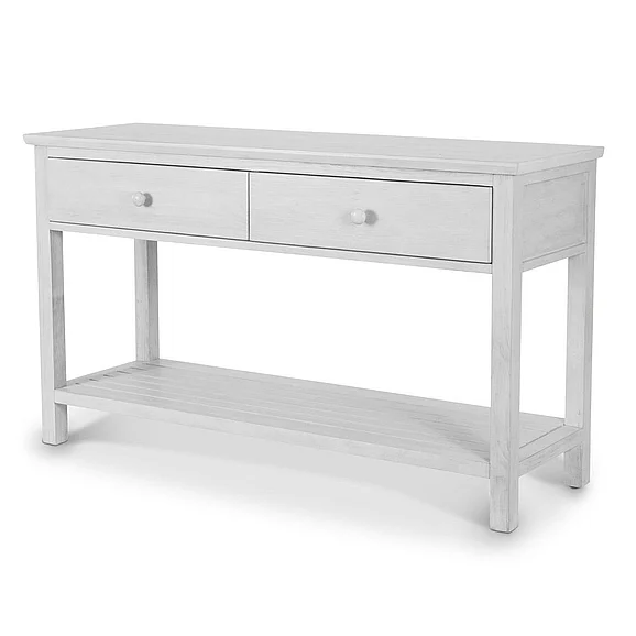 Sea Winds (Lineage) Geneva 2-Drawer Console Distressed White B90004-DWHITE