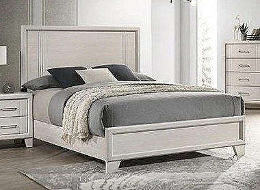 Crown Mark Charlie King Bed in White