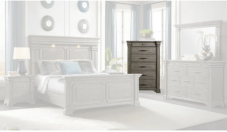 Elements International Kings Court Chest in Grey B.10315.CH