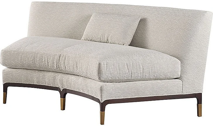 Baker Jean Louis Deniot Epidote Curved Armless Loveseat BA6189LA