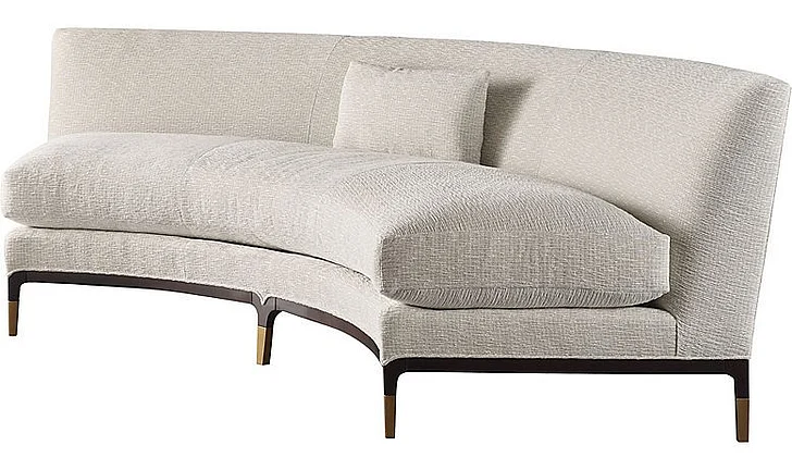 Baker Jean Louis Deniot Epidote Curved Armless Sofa BA6189SA