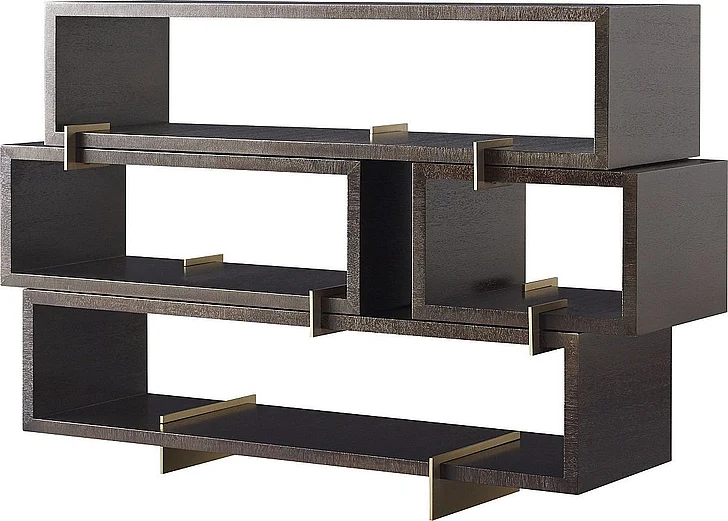 Baker Thomas Pheasant Blade Etagere in Caviar Luxe BA8795