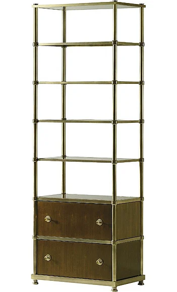 Baker Laura Kirar Frazier Étagère in American Walnut BA9195