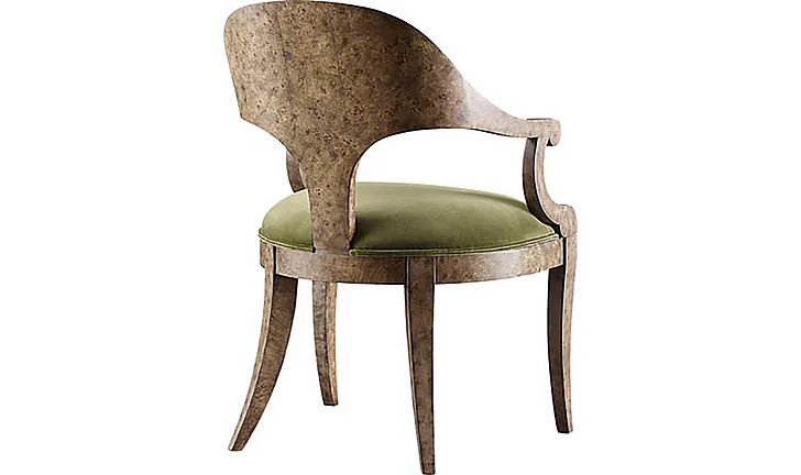 Baker Stately Homes Regency Burl Chair BAA2045