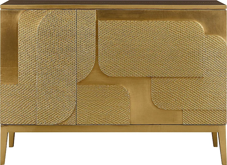 Baker Luxe Milanese Chest in Bright Brass BAA3073