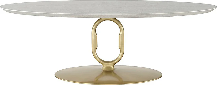 Baker Luxe Link Oval Dining Table BAA4338