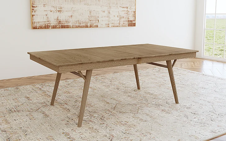 Barbossa DC Leg Dining Table in Dark Caramel BABDC6310