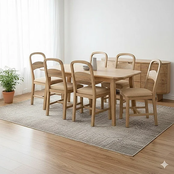 LH Home Reclaimed Bahama 7pc Dining Room Set in Sundried Wheat