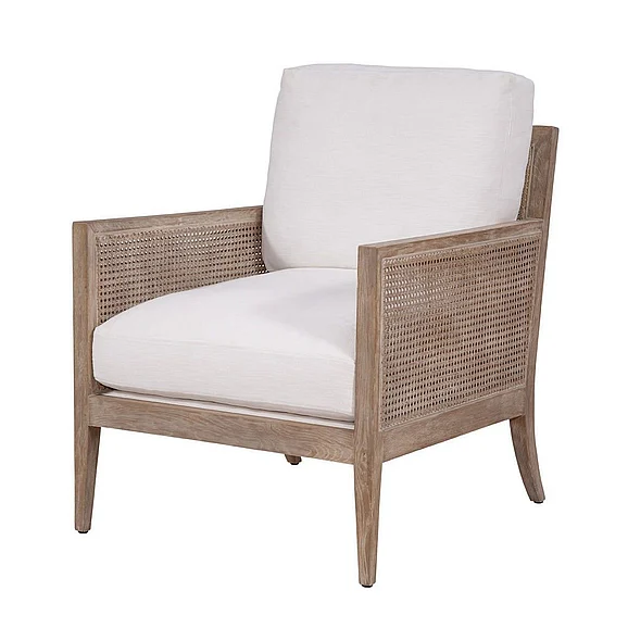 Spectra Home Bakersfield Chair in Natural Gray Bergamo Vanilla CLOSEOUT