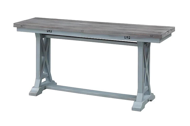 Cottage Creek Bar Harbor Console Table (Flip-Top) in Aqua Blue 40304