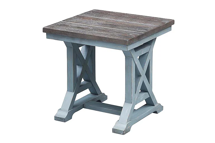 Cottage Creek Bar Harbor End Table in Aqua Blue 40303