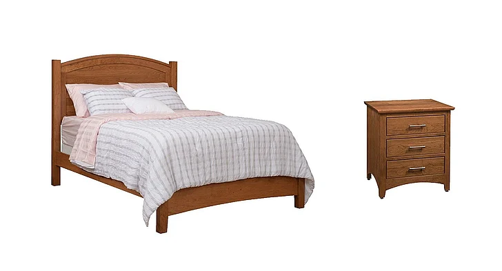 Troyer Ridge Barrington 2pc Bedroom Set in Rustic Cherry