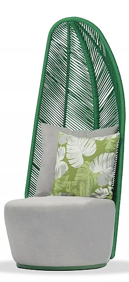 Whiteline Modern Living Basil Chair in Green/Gray CH1732-GRN/GRY