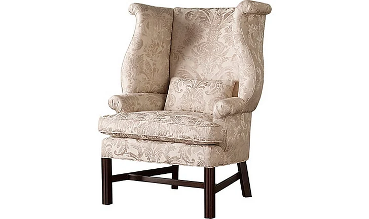 Baker Stately Homes Chippendale Scrolled Wing Chair BAU2002C