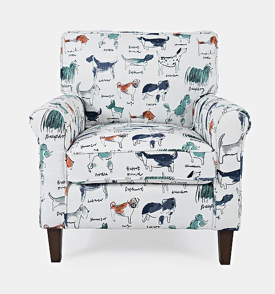 Jofran Baxter Accent Chair in Multicolor BAXTER-CH-MULTI