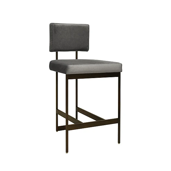 Worlds Away Baylor Modern Counter Stool in Bronze BAYLOR BGRY CLOSEOUT