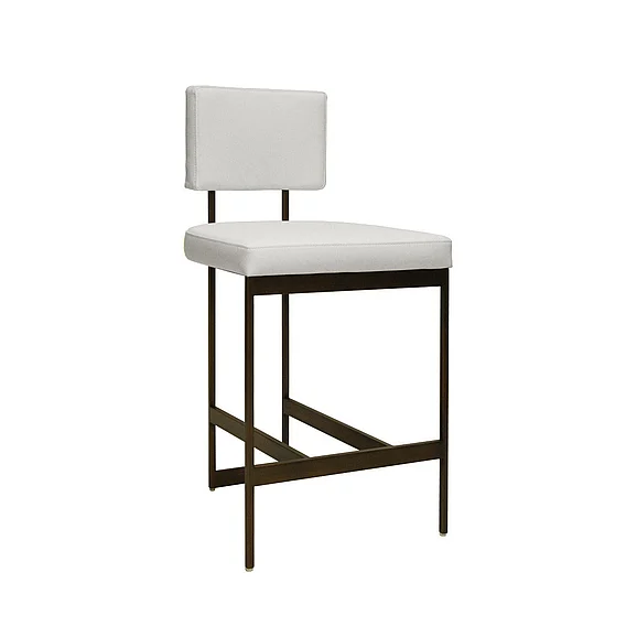 Worlds Away Baylor Modern Counter Stool in Bronze BAYLOR BWH