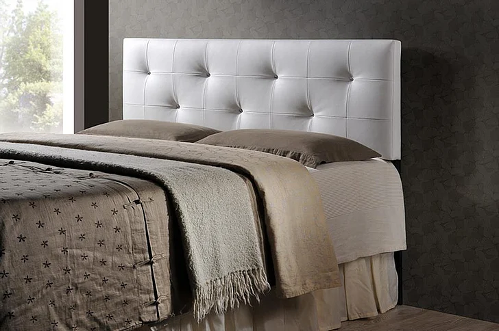 Baxton Studio Kirchem Full Sized Upholstered Headboard in White