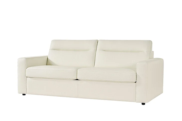 Klaussner Everyday Placido Queen Leather Sleeper Sofa in Beige