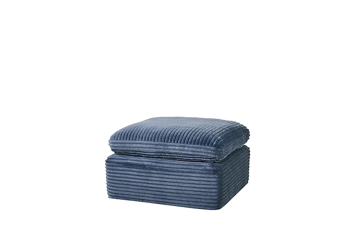 Klaussner Everyday Pacis Ottoman in Fabric Dark Blue Sofa
