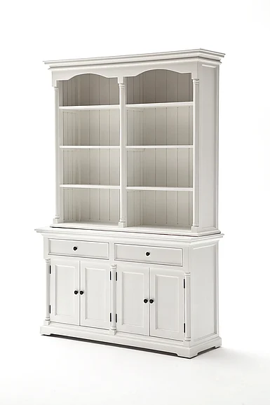 Nova Solo Provence Hutch Cabinet in White BCA595