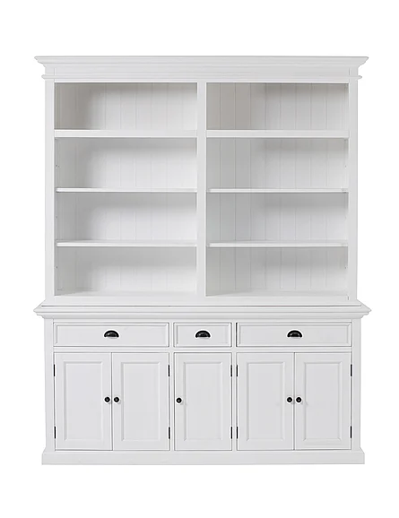 Nova Solo Halifax Hutch Bookcase in Classic White BCA606