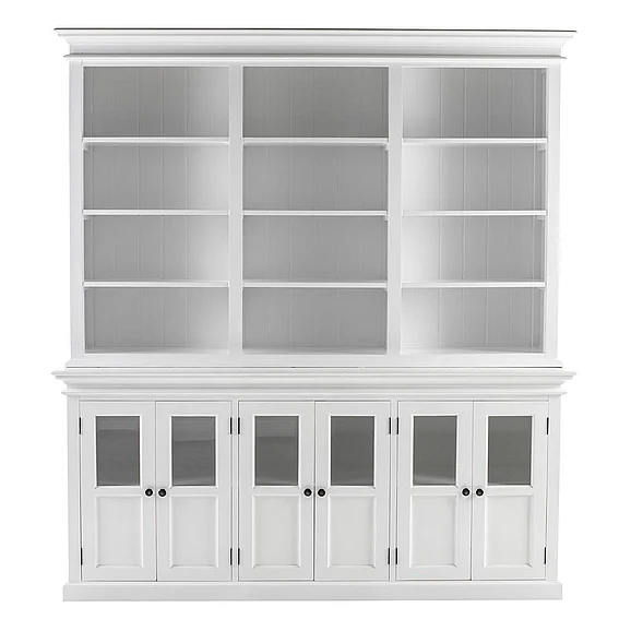 Nova Solo Halifax Hutch Unit with 6 Glass Doors BCA611