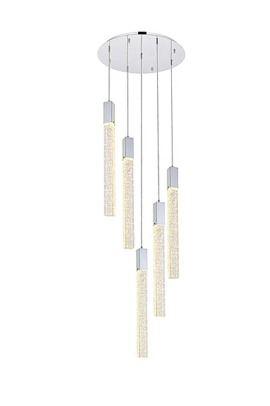 Elegant Weston 5 Lights Pendant in Chrome 2067D20C