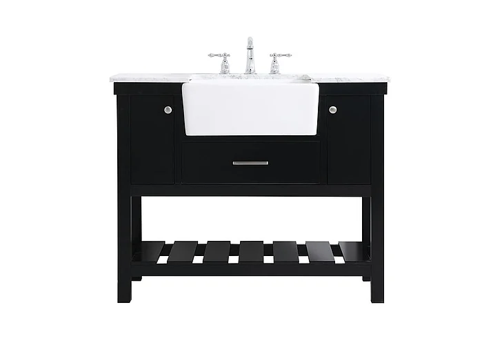 Elegant 42 In. Single Bathroom Vanity in Black VF60142BK