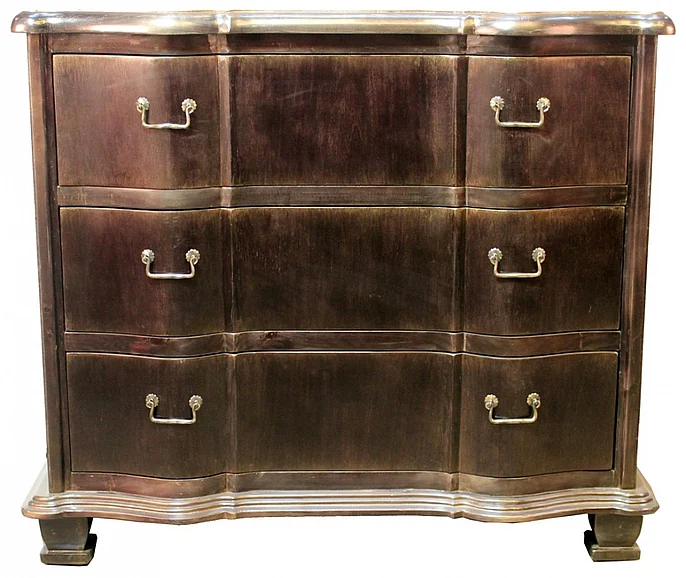 Peninsula Chiesso 3 Drawer Dresser in Black Luxe BD-010-0928-BLX