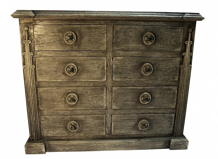 Peninsula Kate 8 Drawer Dresser in Brushed Gunmetal BD-010-1501-BRG