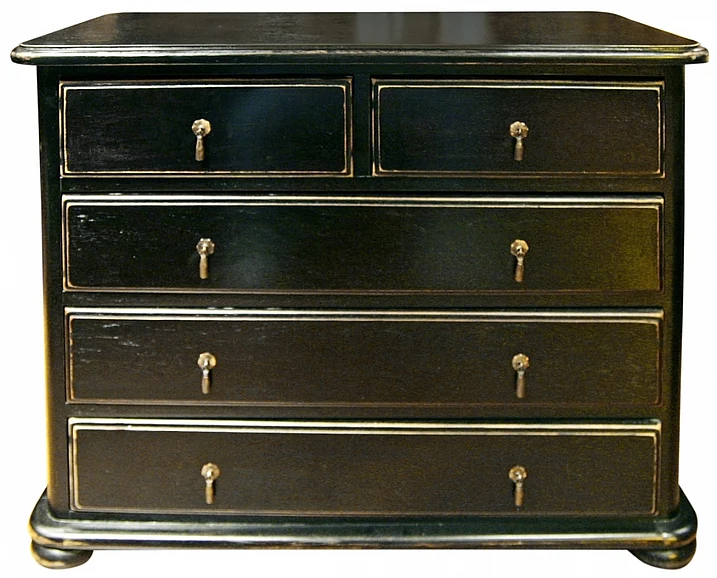 Peninsula Madrid 5 Drawer Dresser in Black BD-018-1005