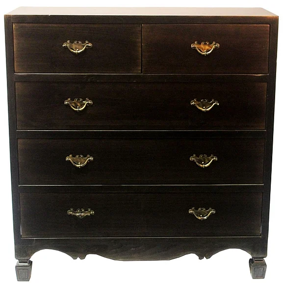 Peninsula Eloise 5 Drawer Dresser in Black Luxe BD-051-1302-BLX