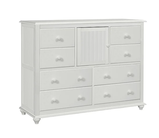 John Thomas Cottage 8-Drawer / 1-Door Dresser in Pure White BD08-2038N