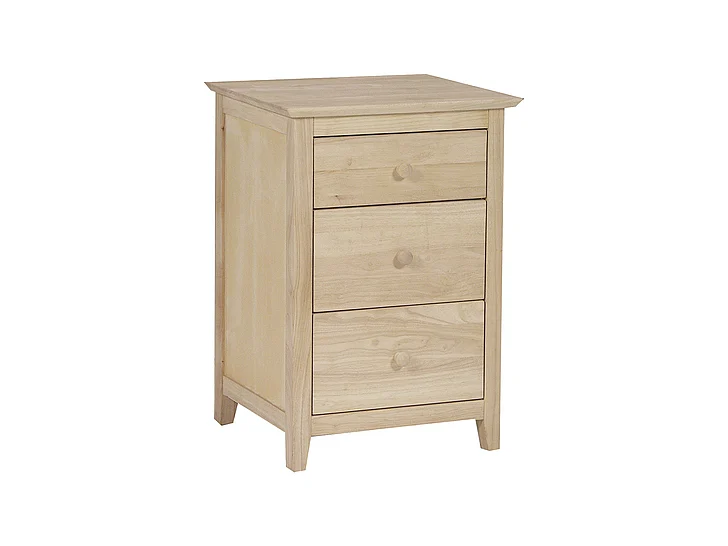 John Thomas Unfinished Lancaster 3-Drawer Nightstand BD-7013N