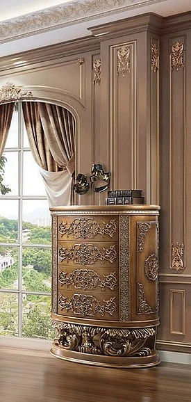 Acme Furniture Constantine Chest in Brown & Gold BD00475