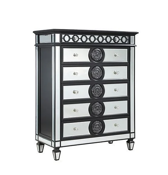Acme Furniture Varian II Chest in Black and Sliver BD00588